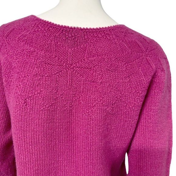 Vintage J. Crew Womens Pink Heavy Wool Sweater Size L Large - Picture 5 of 6